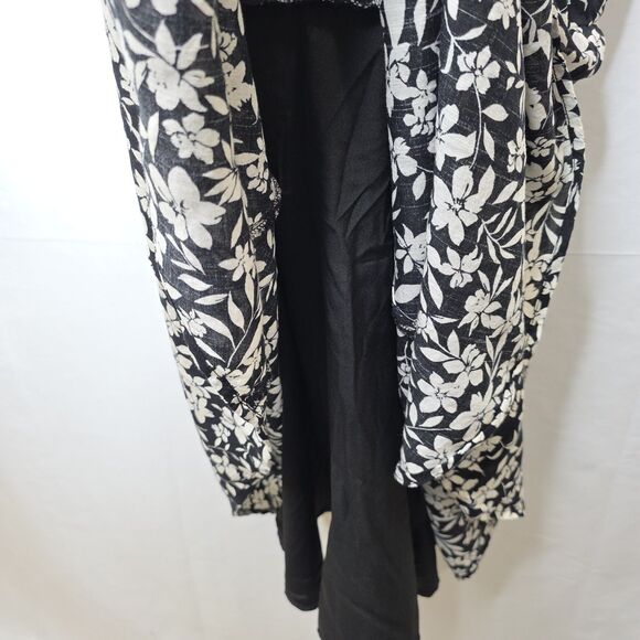 Old Navy Cami Mini Dress Black White Floral Sleeveless Lined Summer Casual Large - Picture 7 of 9